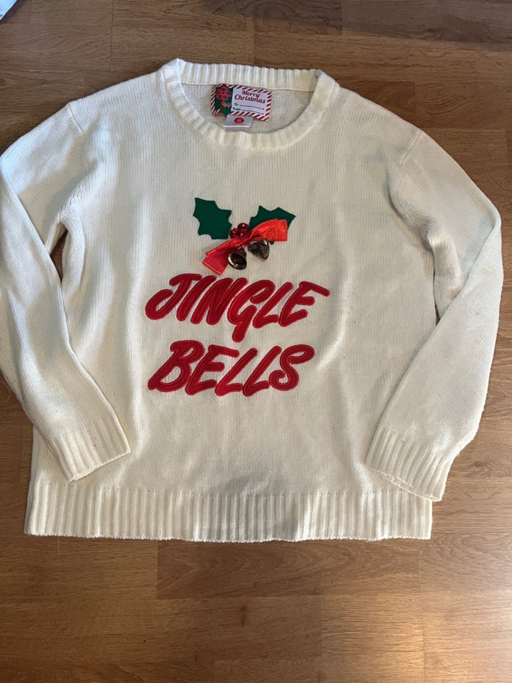 Cream 'Jingle Bells' Holiday Sweater